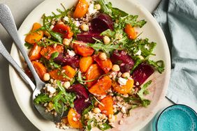 a recipe photo of the Beet, Mandarin & Farro Salad