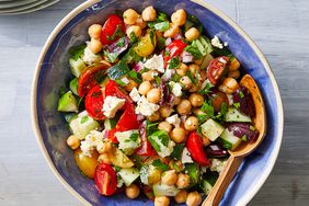 Chopped Salad with Chickpeas, Olives & Feta