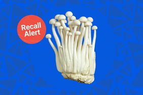 a photo of Enoki mushrooms with the "recall alert" badge