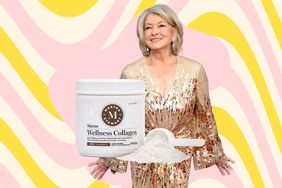 a photo of Martha Stewart and her new Marine Wellness Collagen 