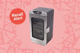 a photo of one of the Char-Broil electric smokers being recalled with the "recall alert" badge