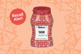 a photo of Roland's 16 oz Tahini with the "recall alert" badge